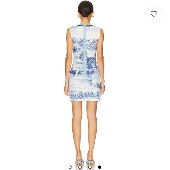 Alice + Olivia Women's Wynell Toile De Jouy Print Mini Dress NWT Size 6 - Picture 4 of 16